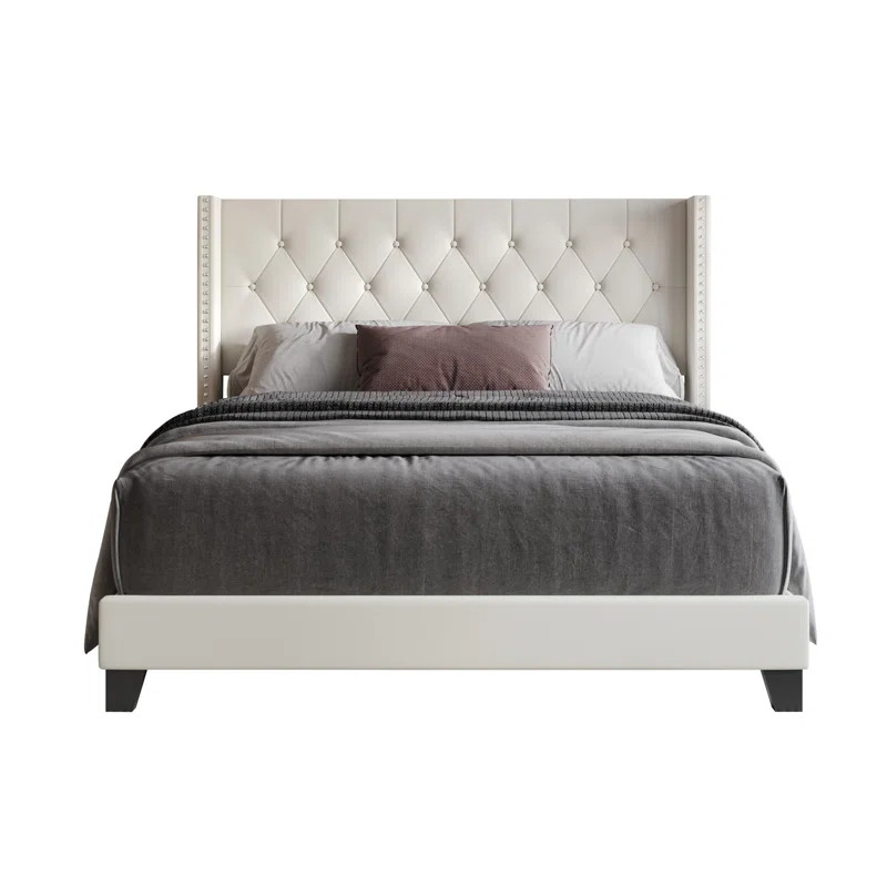 Aireanna Vegan Leather Wingback Storage Bed | Wayfair North America