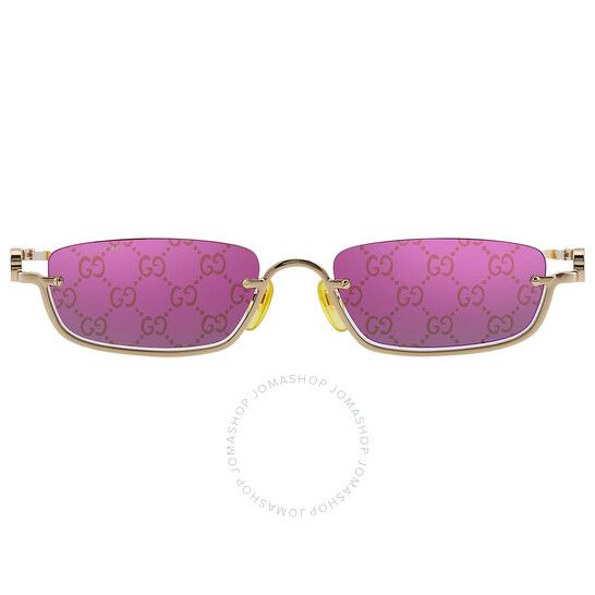 Gucci Violet Logo Rectangular Unisex Sunglasses GG1278S 005 55 | Jomashop.com & JomaDeals.com