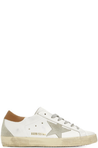 White & Brown Super-Star Classic Sneakers | SSENSE