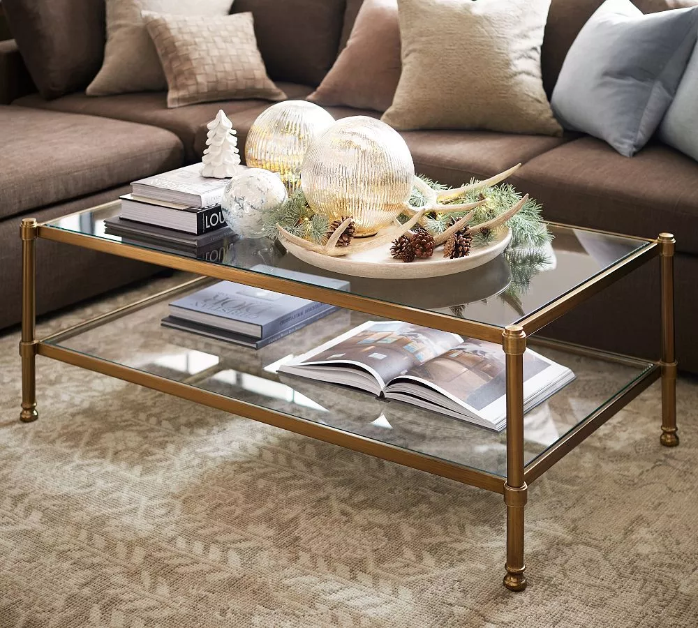 Pottery barn deals gold side table