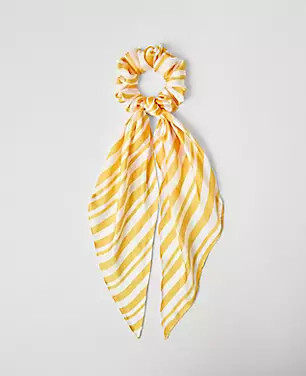 Weekend Collection Striped Silk Scrunchie | Ann Taylor