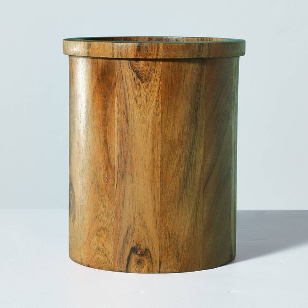 Wood Utensil Holder Brown - Hearth & Hand™ with Magnolia | Target