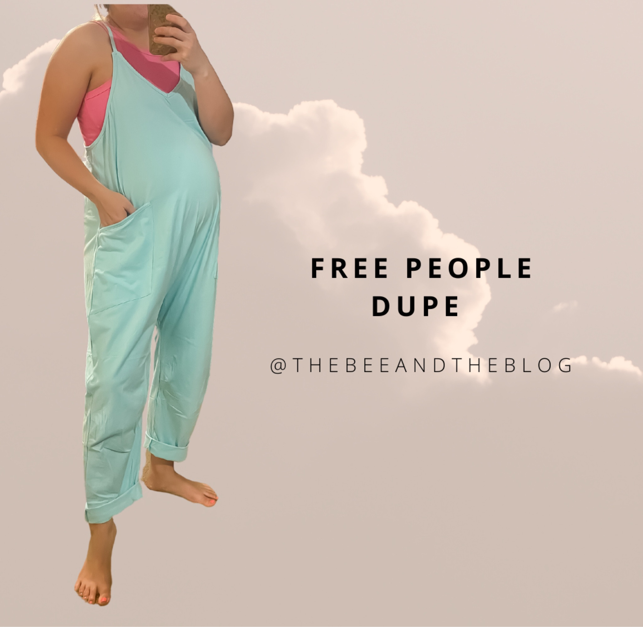 Wearing a Large  - 34 weeks pregnant 
#maternity  #bumpstyle #freepeopledupe #hotshotonesie

#LTKbump