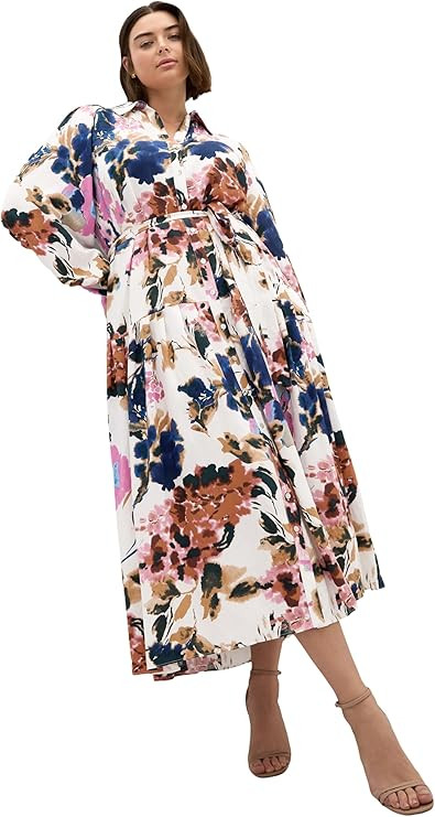 City Chic Women's Plus Size Dress-Ezra Print Maxi | Amazon (US)