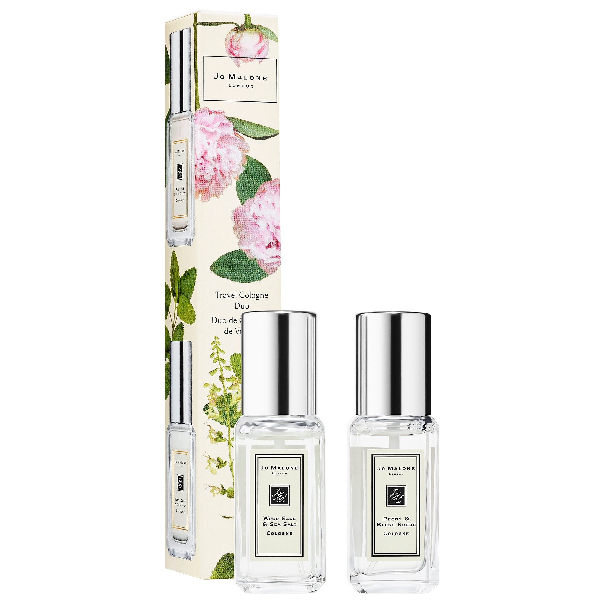 Jo Malone London Wood Sage & Sea Salt/ Peony & Blush Suede Mini Set 2 x 0.3oz/9mL | Sephora (US)