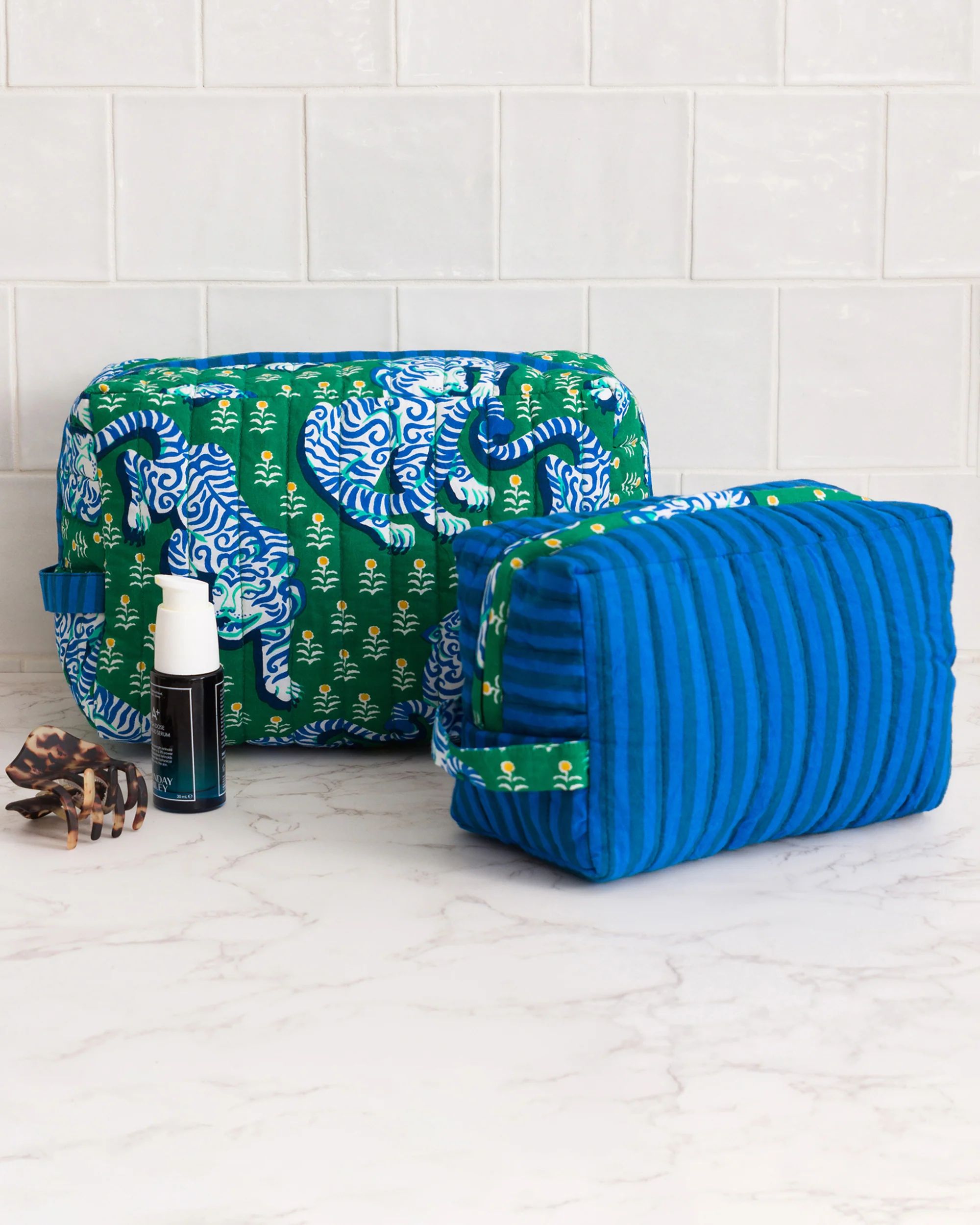 Tiger Queen - Oversized Pouch Set - Jade | Printfresh