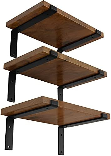 LEOPO 8 inch Shelf Bracket for DIY Floating Shelf, 1/5 inch Thick Heavy Duty Bracket, 6 Pack, Z Shel | Amazon (US)