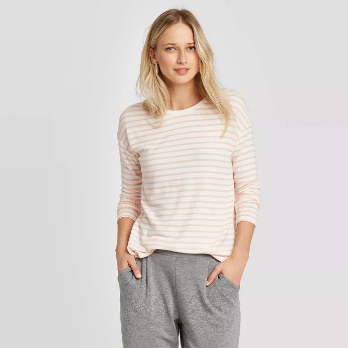 Women's Striped Long Sleeve Crewneck T-Shirt - A New Day™ | Target