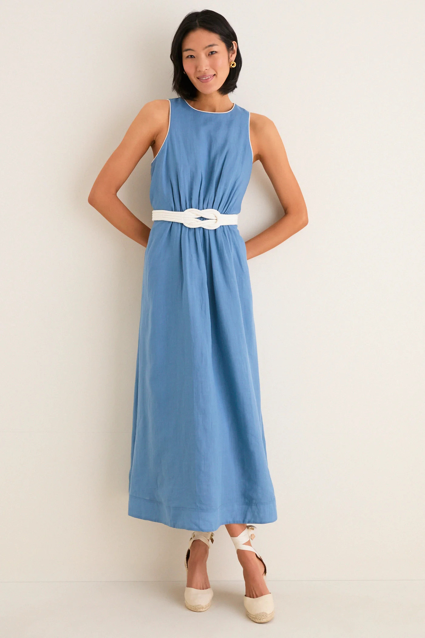 Provincial Blue Rope Belt Leonie Dress | Tuckernuck (US)
