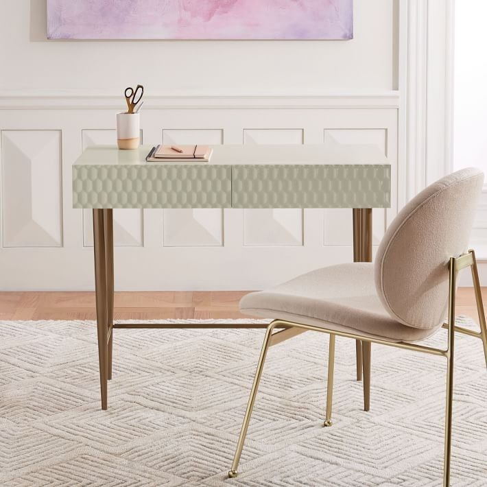 Audrey Mini Desk - Parchment | West Elm (US)