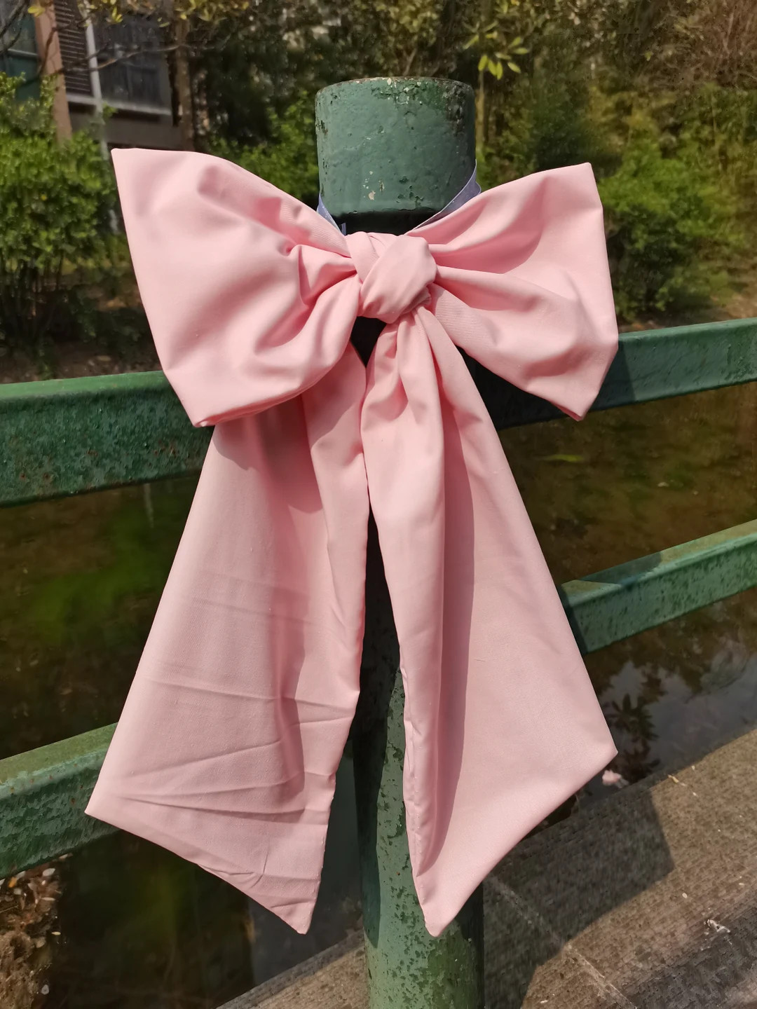 1pc Pink Bow, Shabby Bow, Pew Bow, Nursery Bow, Wedding Bow, Finished Bow, Curtain Tie Backabout ... | Etsy (US)