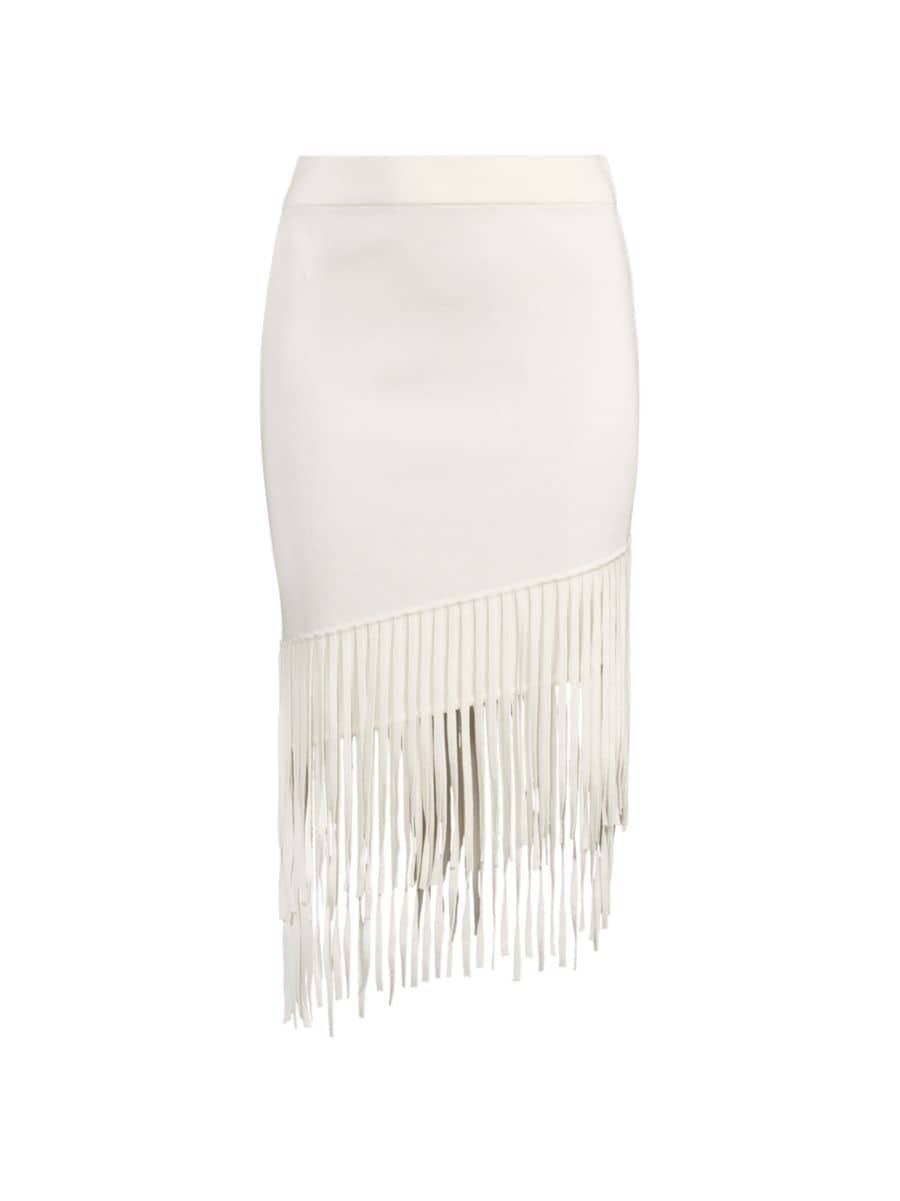 Hazel Asymmetric Fringe Pencil Skirt | Saks Fifth Avenue