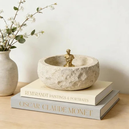 Decorative Books for Home Decor- Coffee Table Aesthetic Decorative Books, Set of 2 Linen Faux Books for Living Room Bookshelf Decoration (Gray&Beige) | Walmart (US)