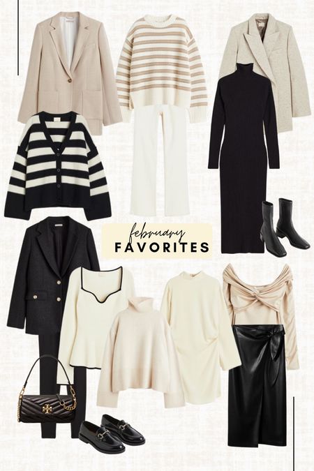 My best sellers and favorite items from last week. So much fun to see what you girls are liking! For me the mohair striped cardigan is an underestimated versatile item going into spring. It falls really nice with normal black trousers and more dressy with a skirt. Wearing S so sized up one size for an oversized fit. Also the peplum top is a stunner, size up if you have a larger chest. Read the size guide/size reviews to pick the right size.

Leave a 🖤 to favorite this post and come back later to shop

#neutrals #work outfit #office outfit #striped cardigan #faux leather skirt #cream jeans #flared jeans #beige sneakers #black oversized blazer 

#LTKstyletip #LTKSeasonal #LTKeurope