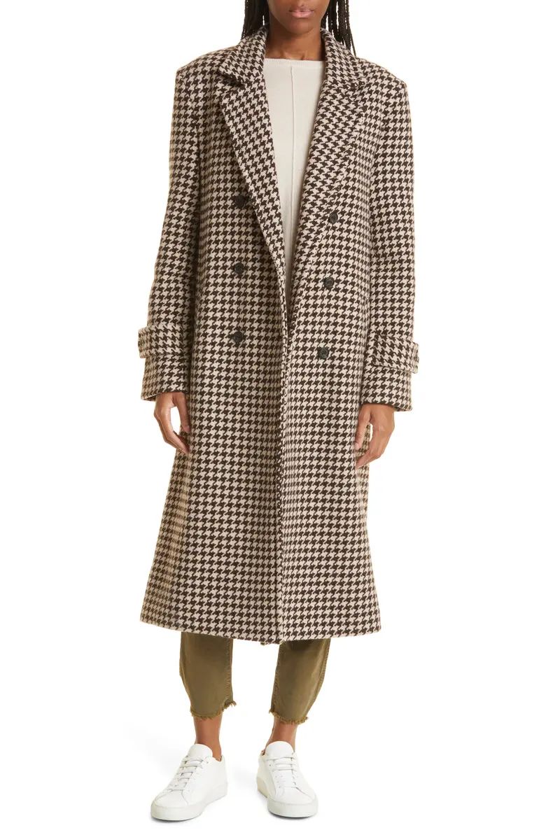 Matisse Houndstooth Check Wool Overcoat | Nordstrom