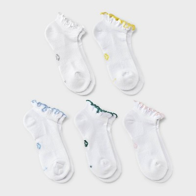 Women's Ruffled Lettuce Edge Active Socks - All In Motion™ Multi Color | Target