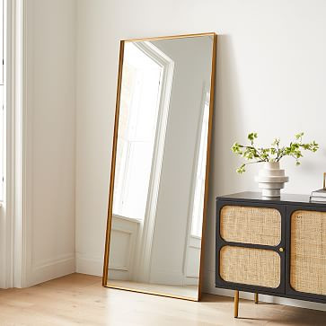 Deep Frame Metal Floor Mirror - 30"W x 72"H | West Elm (US)
