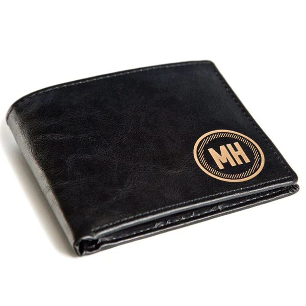 Personalized Bifold Wallet: Circle | Swanky Badger
