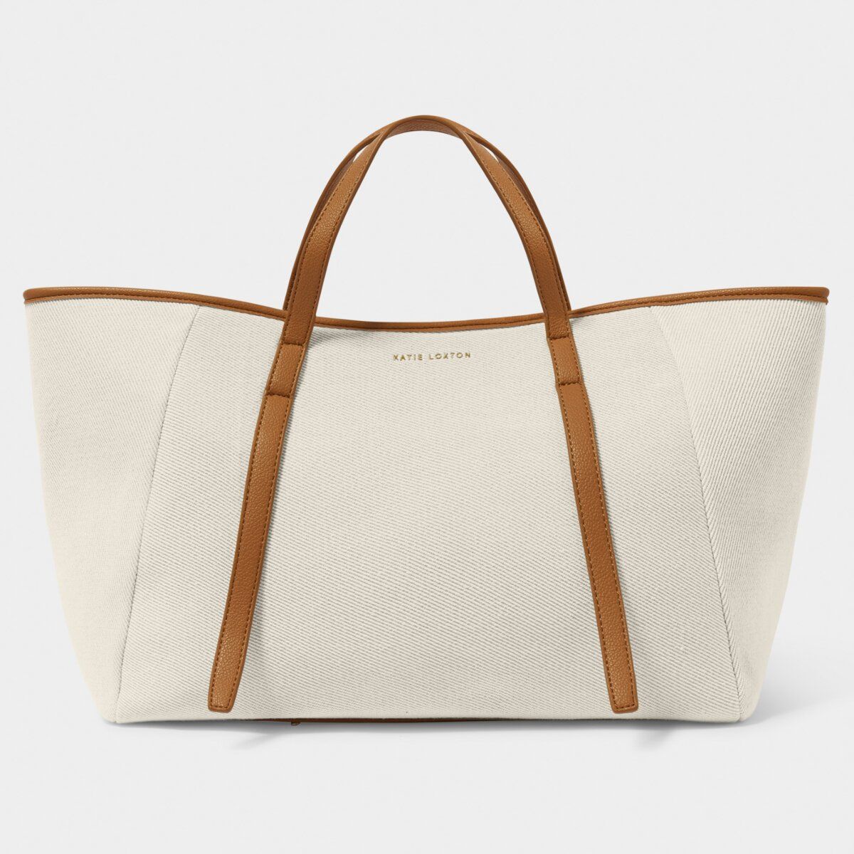 Capri Canvas Tote Bag in Tan & Off White | Katie Loxton Ltd. (UK)