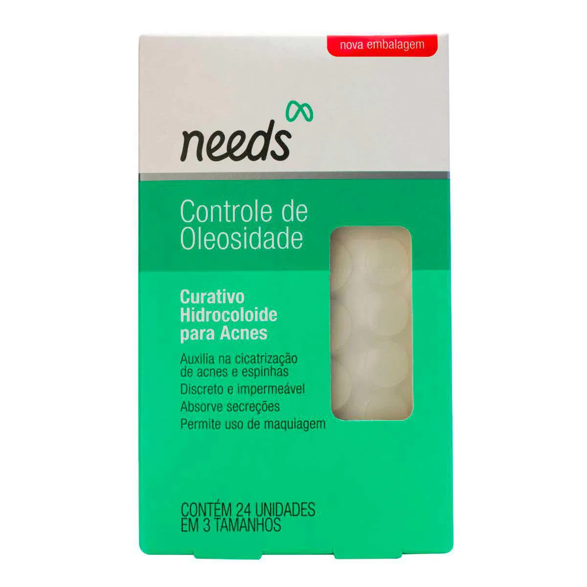 Curativo Hidrocoloide para Acne Needs 24 unidades: Menor preço | Drogasil | Drogasil BR