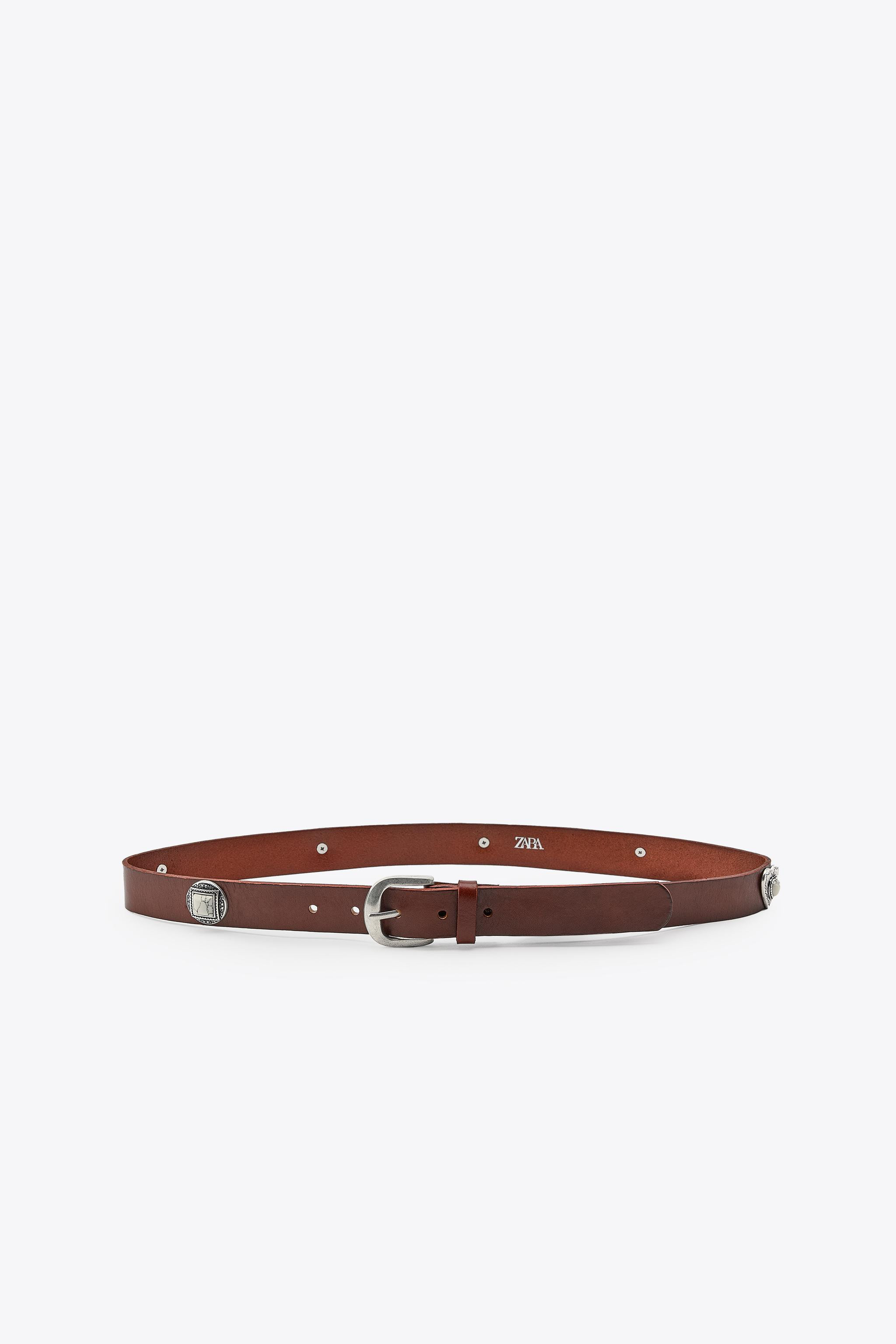 LEATHER BELT WITH HEART STUDS | Zara US