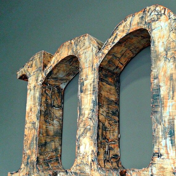Giant letter. Vintage handmade decoration. Giant letters. Wall letters | Etsy (US)