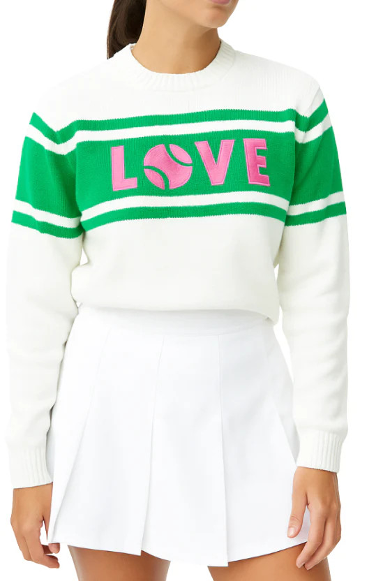 LOVE Sweater - Pink, Green & Cream | Runway Athletics