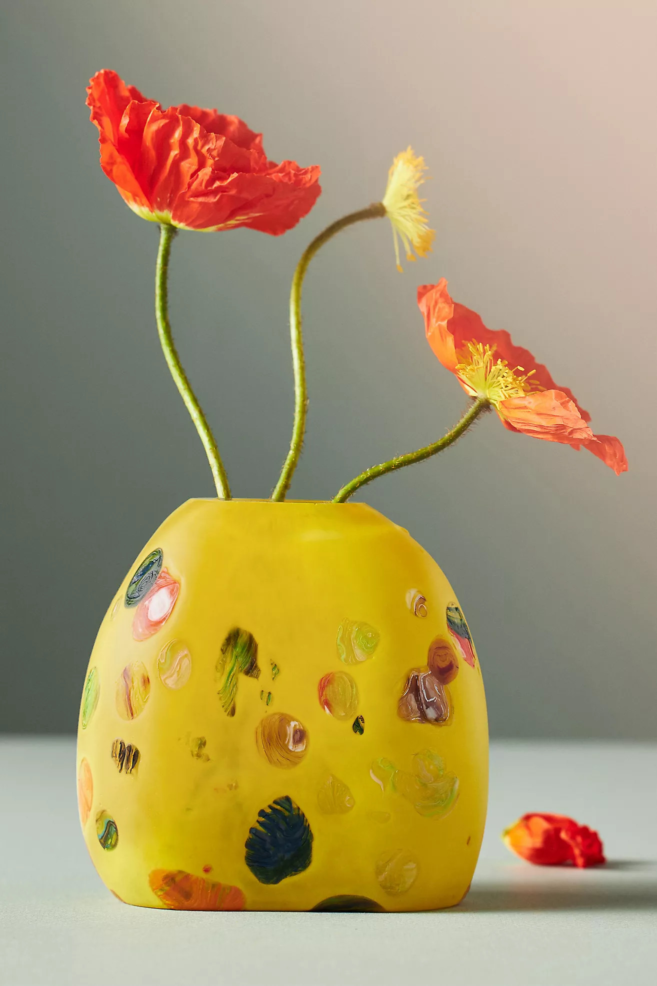 Handmade Speckled Art Glass Vase | Anthropologie (US)