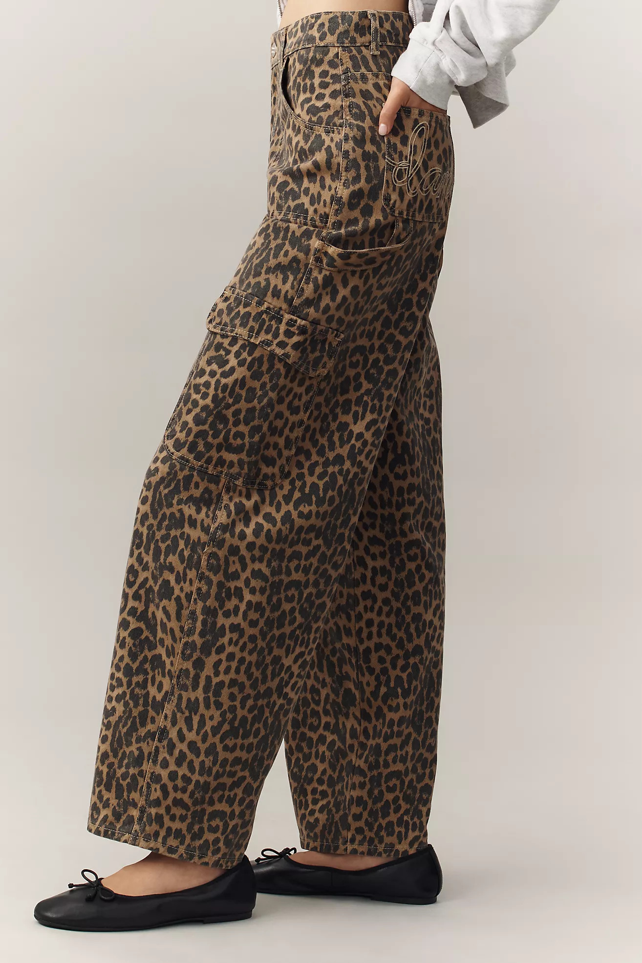 Damson Madder Dion Leopard Carpenter Cargo Pants | Anthropologie (US)