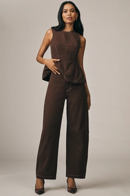 Maeve Curve Puddle Pants | Anthropologie (US)