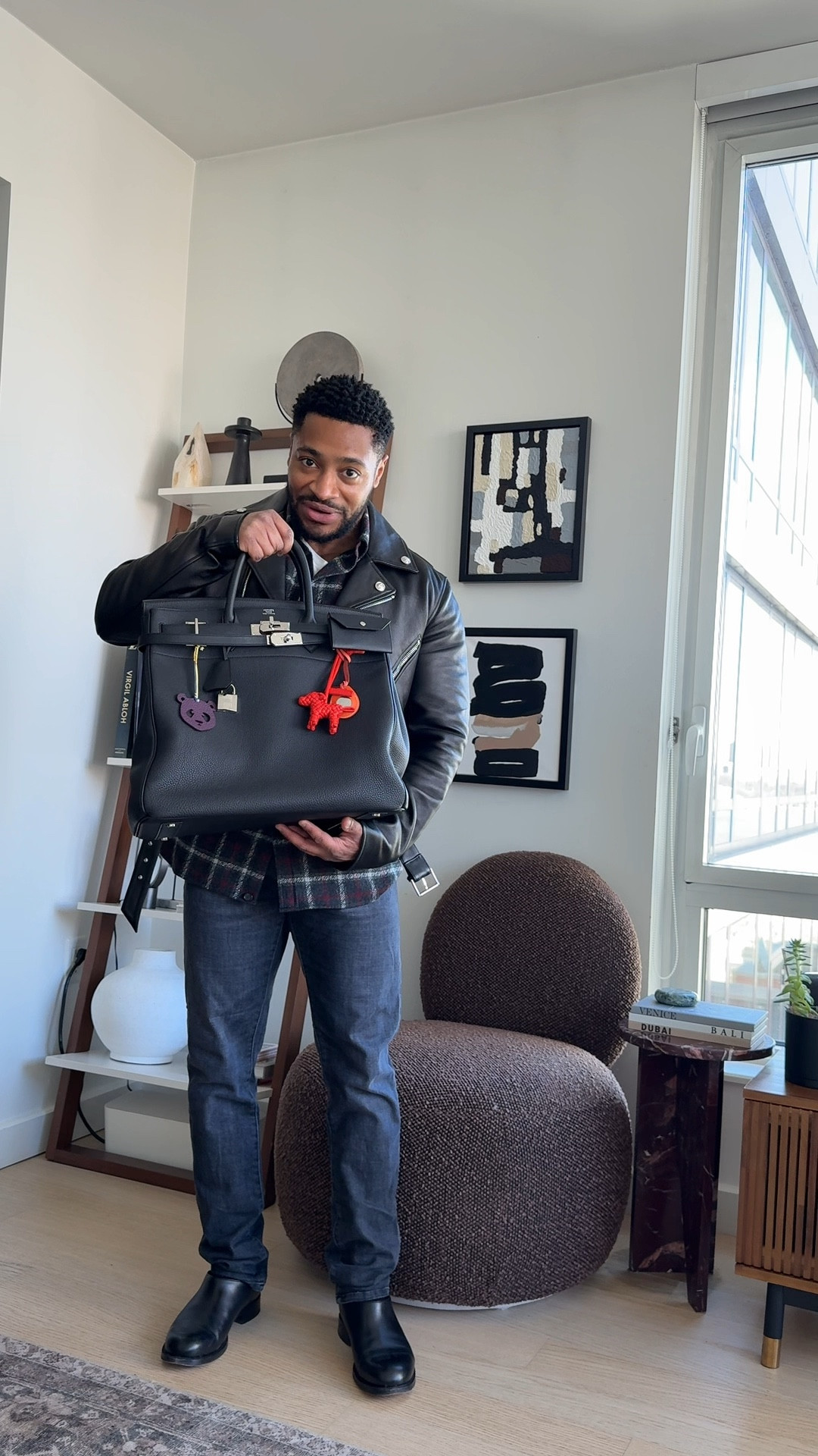 Men’s Fall Winter Look
Leather Jacket, plaid shirt, black jeans, black boots, Hermes bag

#LTKStyleTip #LTKMens #LTKWatchNow