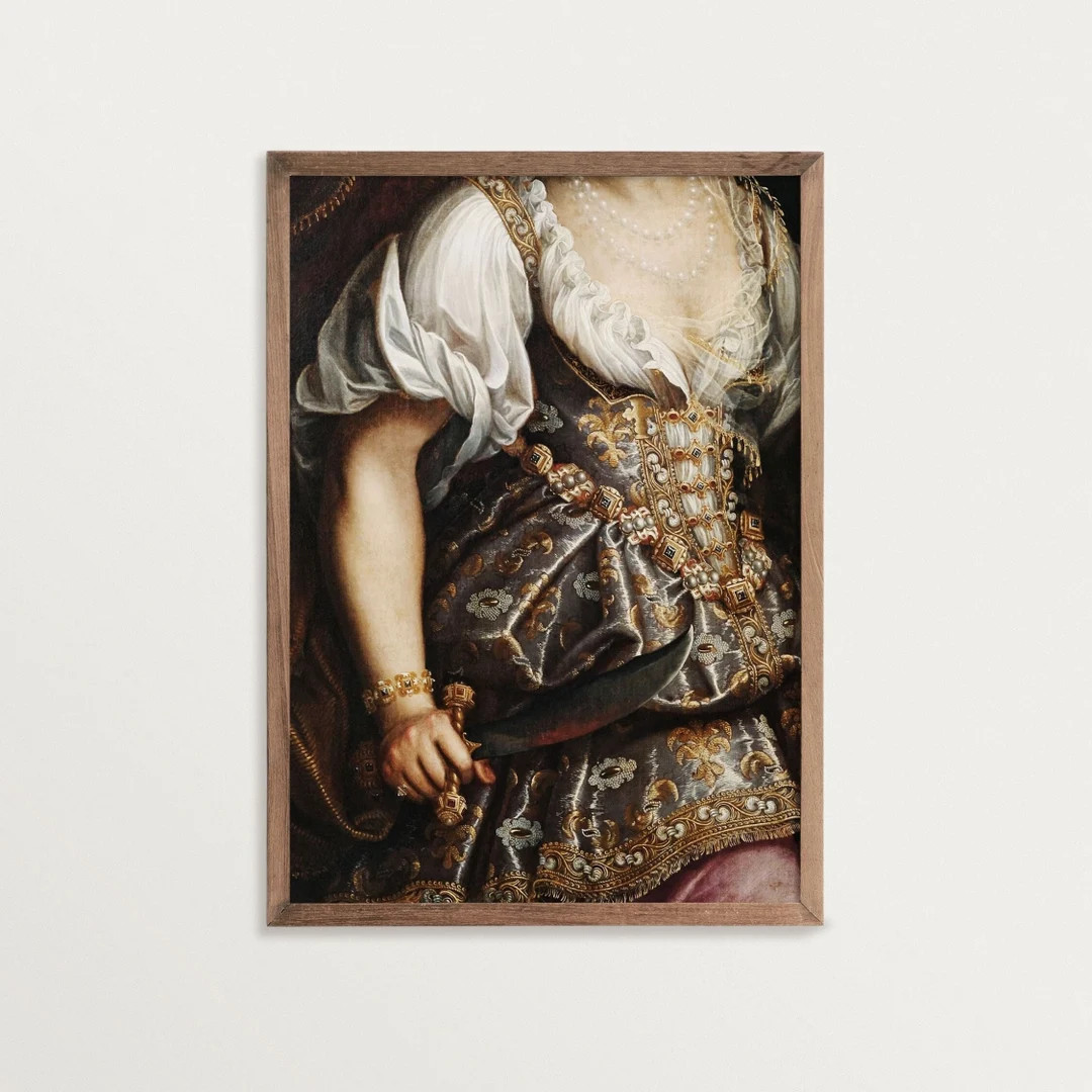 Moody Wall Art Print Judith Altered Art Dark Maximalist Decor - Etsy | Etsy (US)