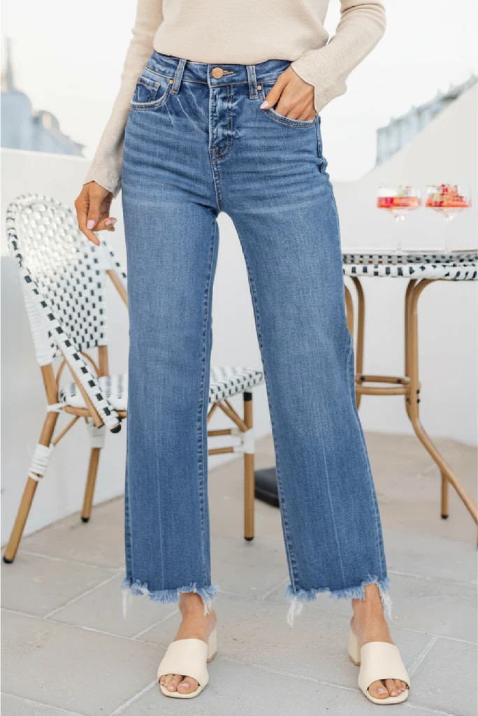 In The Still Blue Straight Leg Jeans | The Mint Julep Boutique