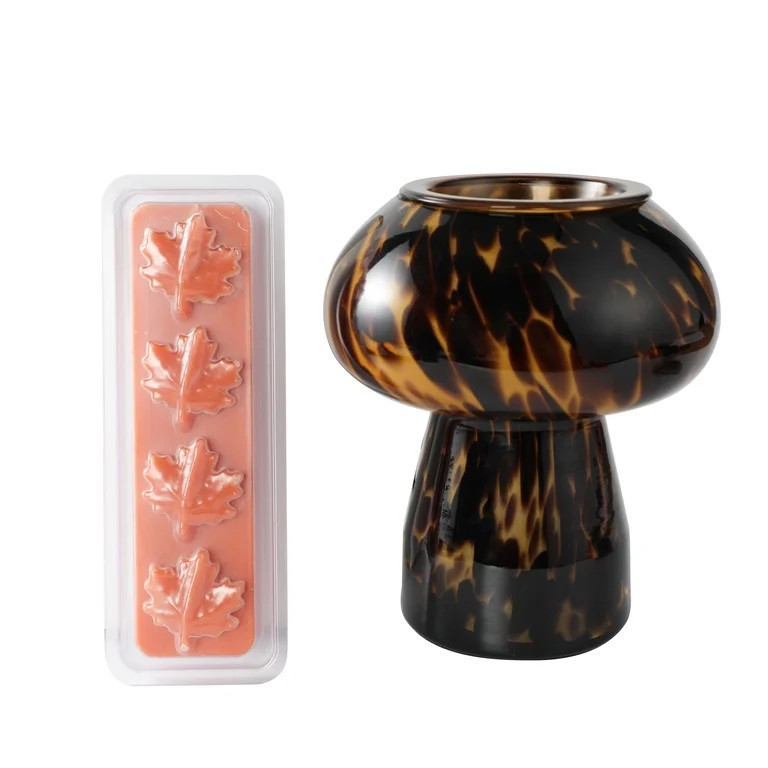 Better Homes & Gardens Dark Brown Tortoiseshell Mushroom Wax Melt Warmer with Wax Melts, 2 Piece ... | Walmart (US)
