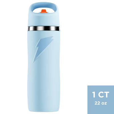 Gatorade 22oz Stainless Steel Water Bottle with Straw | Target