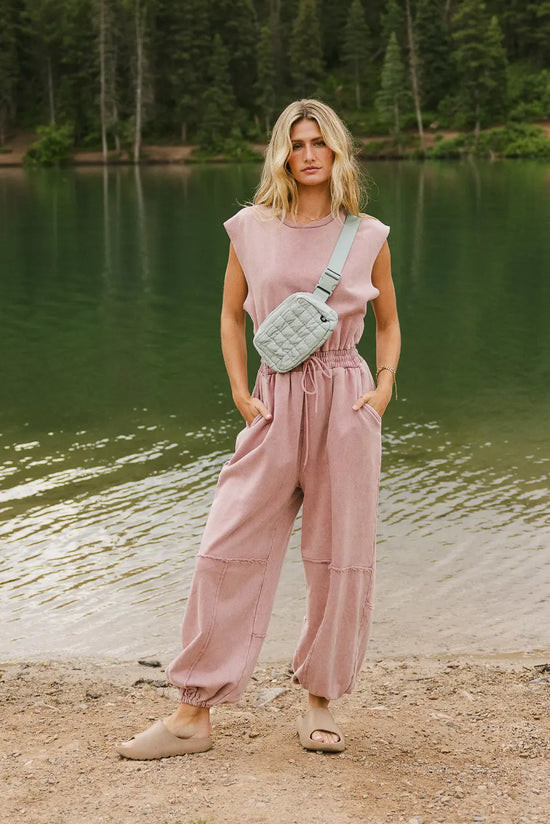 Weekend Warrior Jumpsuit in Pink | Böhme US