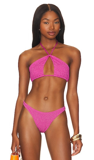 Bond Eye Yasmine Bikini Top in Fuchsia. | Revolve Clothing (Global)