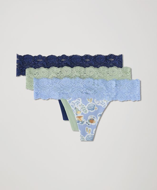 Women’s Lace Waist Thong 3-pack made with Organic Cotton | Pact | Pact Apparel