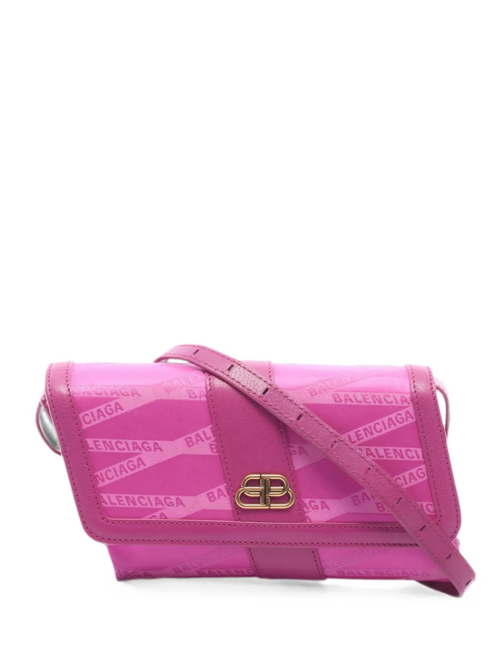 Balenciaga Pre-Owned 2000s BB Monogram cross body bag - Pink | Farfetch Global