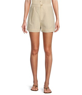 Antonio Melani Bonnie Front Pleat Linen Shorts | Dillard's | Dillard's