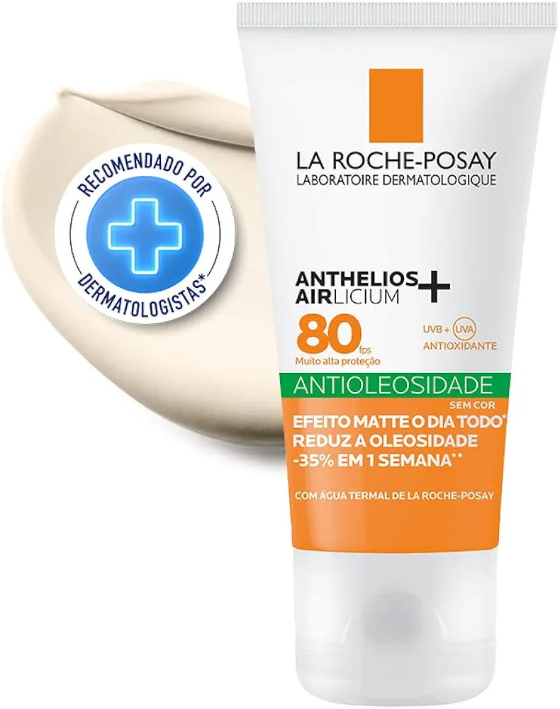 La Roche-Posay, Anthelios Airlicium, Protetor Solar Facial Antioleosidade, Controle e Redução d... | Amazon (BR)