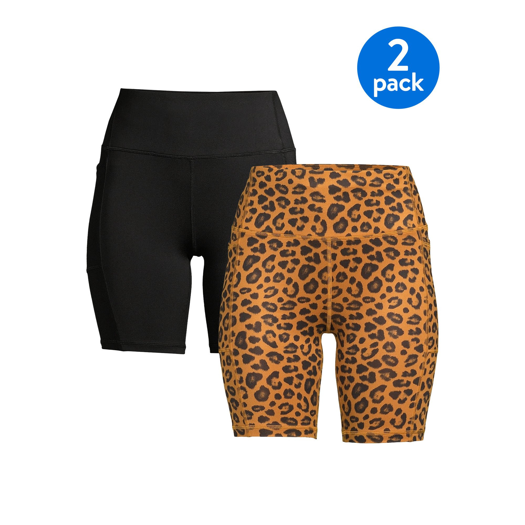 Athletic Works Women’s Bike Shorts, 2-Pack | Walmart (US)