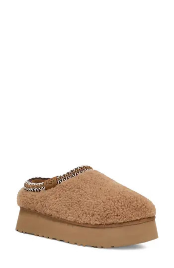 UGG® Tazz Maxi Curly Genuine Shearling Platform Slipper in Che at Nordstrom Rack, Size 10 | Nordstrom Rack