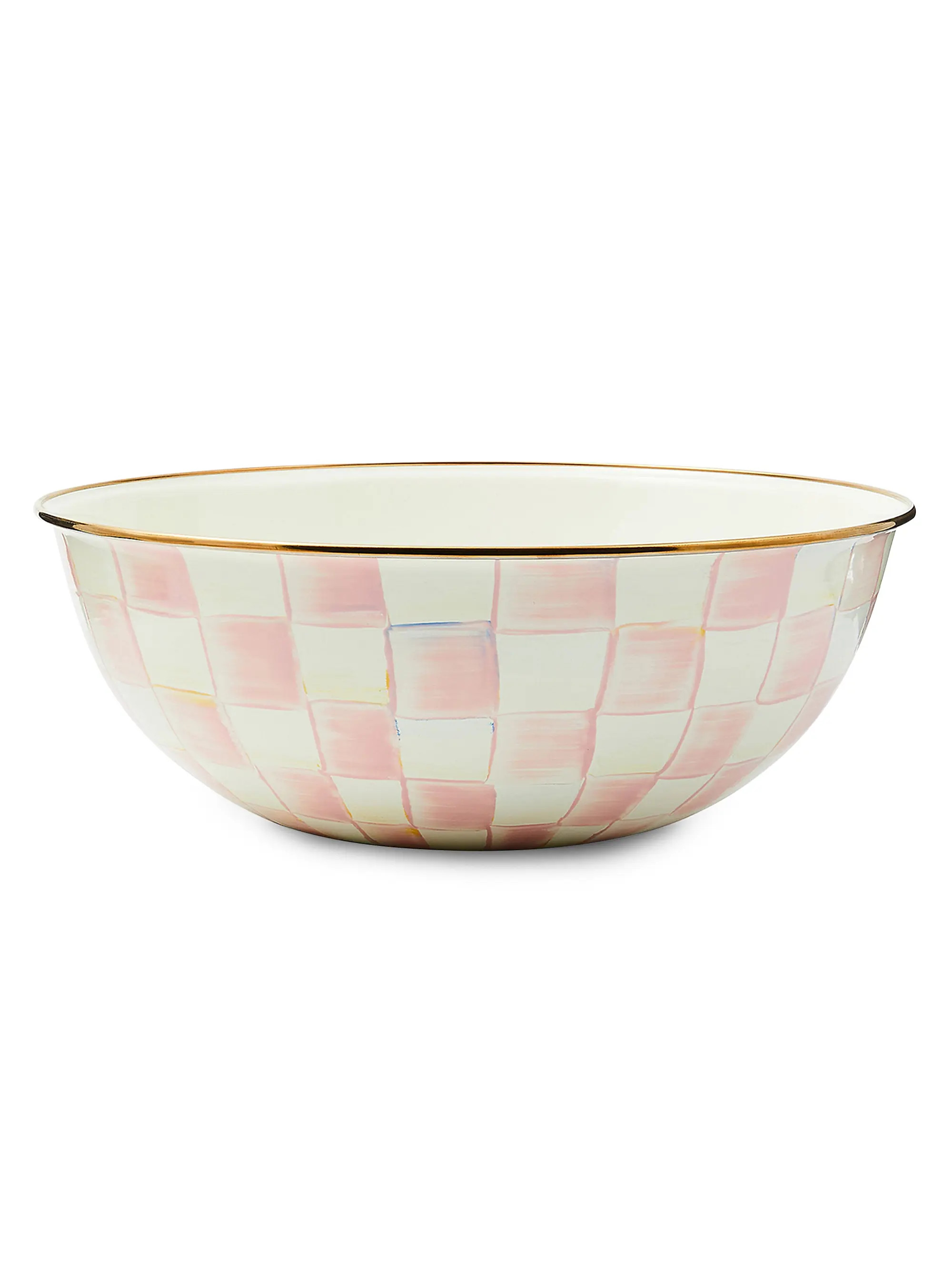 Extra-Large Rosy Check Enamel Everyday Bowl | Saks Fifth Avenue