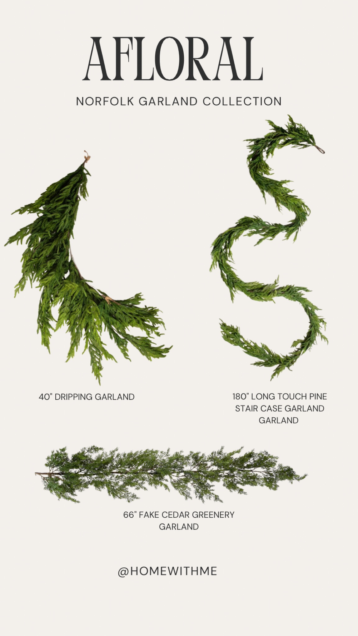 Afloral Norfolk Garland Collection 🌲

#LTKSeasonal #LTKHoliday #LTKHome