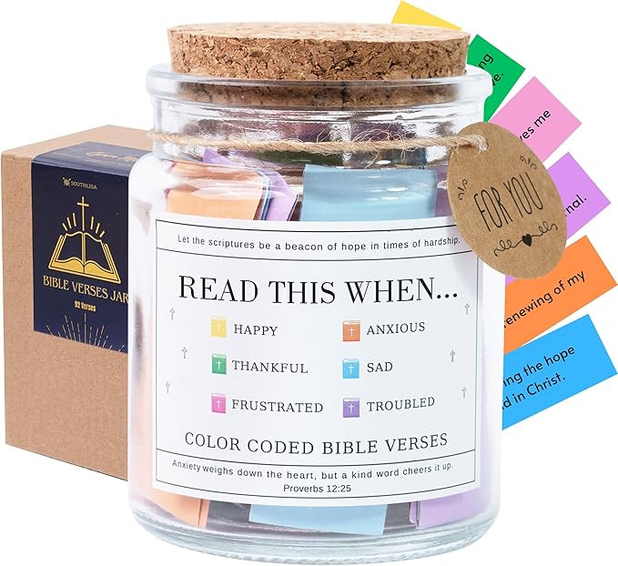 Read This When Bible Verses Jar – Mothers Day Gifts For Mom, Birthday, Christian Gifts for Wome... | Amazon (US)