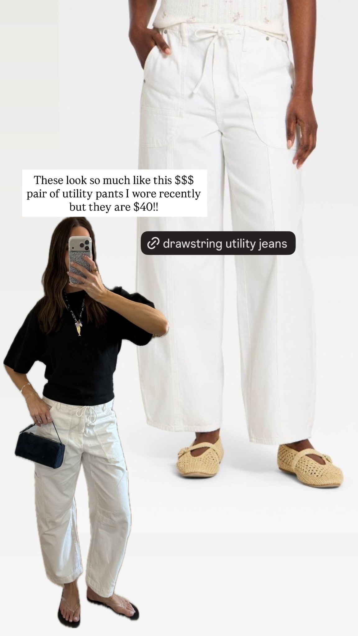 These look so much like this $$$ pair of utility pants I wore recently but they are $40!!