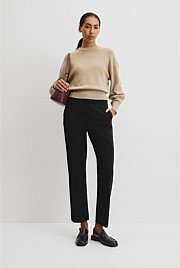 Organically Grown Cotton Blend Crop Crew Neck Knit | Country Road