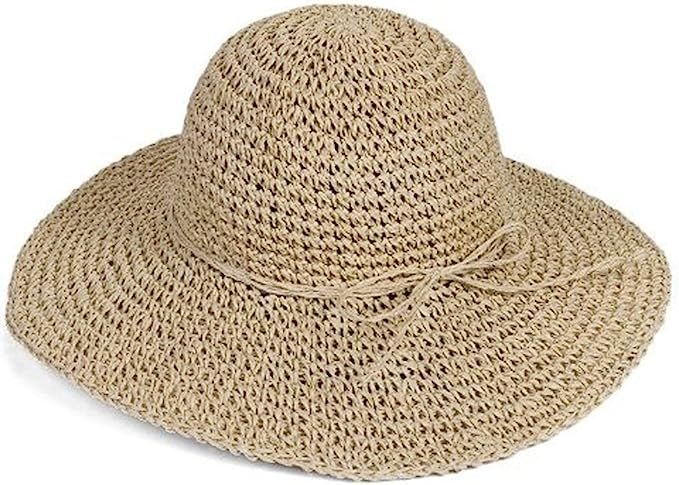 HugeStore Floppy Foldable Wide Brim Chic Sun Hat Sun Visor Summer Beach Straw Hat for Women Ladie... | Amazon (US)