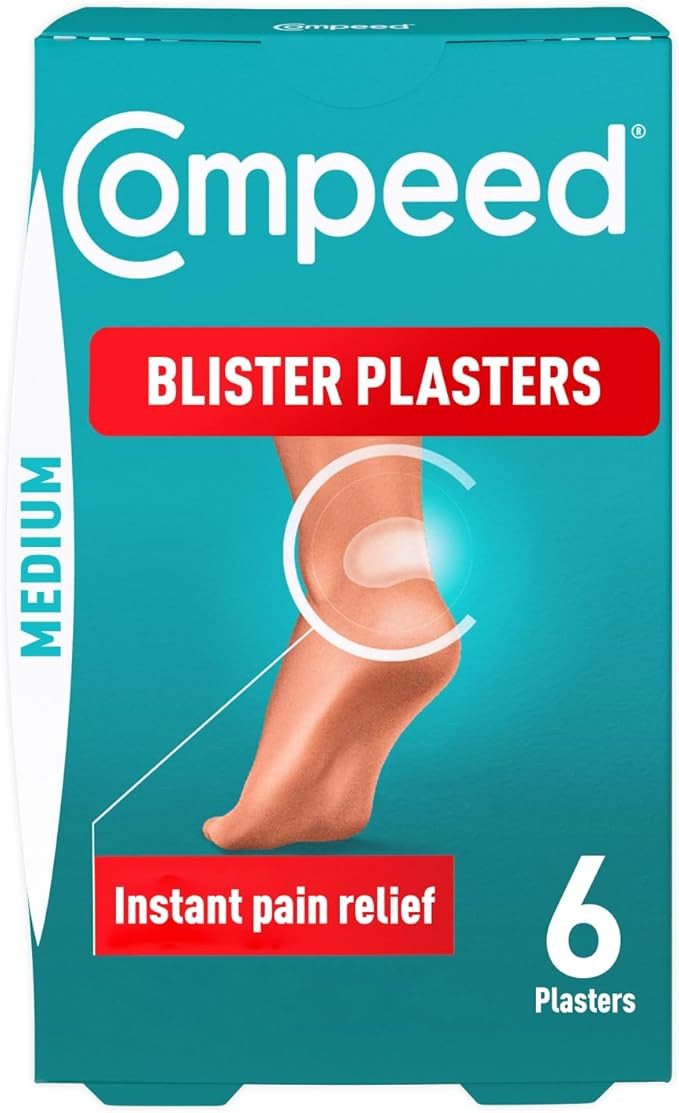 Compeed 6 Medium Size Blister Plasters for Feet (Individually Wrapped Plasters) - Hydrocolloid Pl... | Amazon (UK)